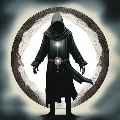In the fantasy novel, the protagonist possesses a powerful amulet that grants him the ability to transform into a thin, ethereal shadow.