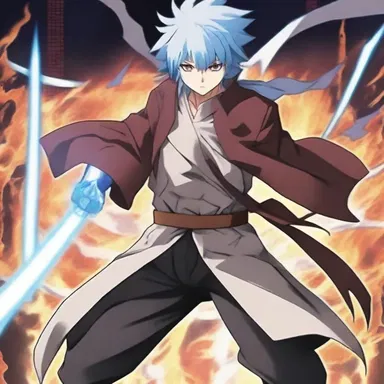 The main character in the anime series has the ability to summon a thin, translucent barrier to protect himself from attacks.