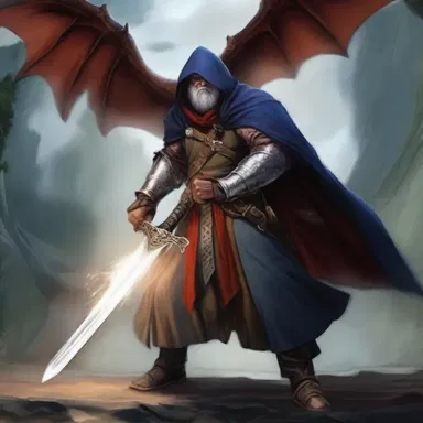 In the fantasy world of wizards and dragons, the hero defeated the evil sorcerer with his thin sword.