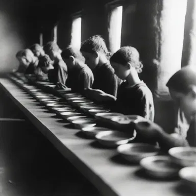 During the Holocaust, prisoners in concentration camps were given thin rations of food, leading to severe malnutrition.