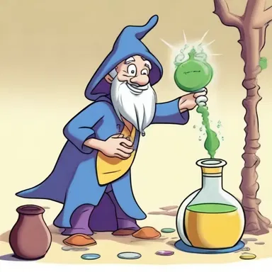 In the cartoon, the character used a magical potion to thin himself and squeeze through a narrow opening.