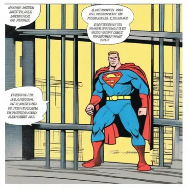 In the comic strip, the superhero used his superpower to thin the metal bars and escape from the prison.