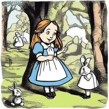In Lewis Carroll's 'Alice in Wonderland', the word 'chortle' is a portmanteau word coined by combining 'chuckle' and 'snort' to represent a joyful yet somewhat tricky laugh.