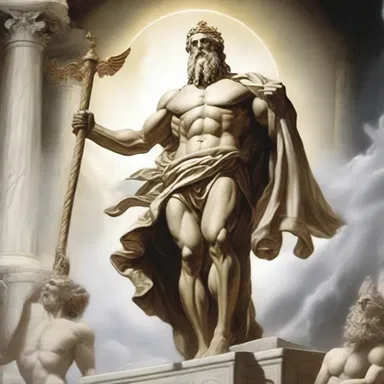 In Greek mythology, the god Zeus felt a sense of gloat after defeating the Titans and becoming the ruler of the gods.