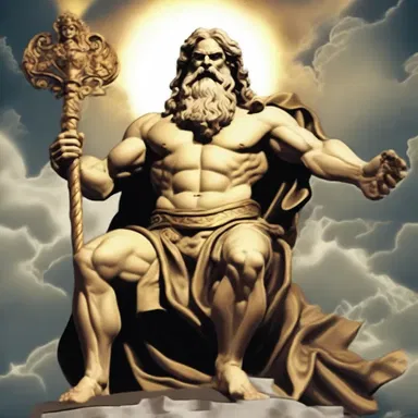 In Greek mythology, the god Zeus felt a sense of gloat after defeating the Titans and becoming the ruler of the gods.