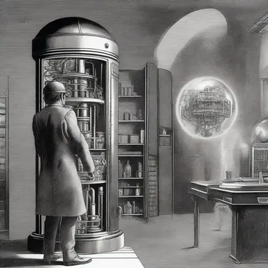 In the science fiction novel, the protagonist created a time machine and gloated over the power it gave him to change history.