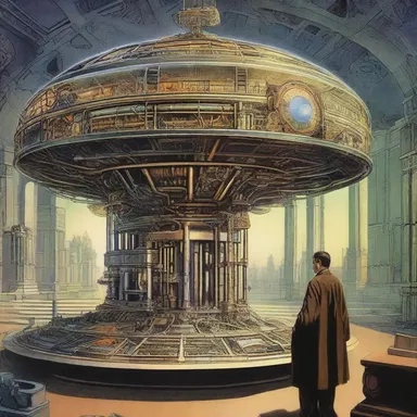 In the science fiction novel, the protagonist created a time machine and gloated over the power it gave him to change history.