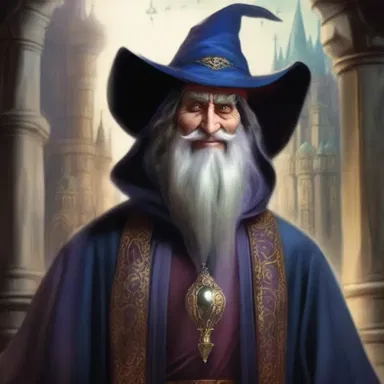 The evil sorcerer smirked and gloated as he watched his plans to conquer the magical kingdom unfold.