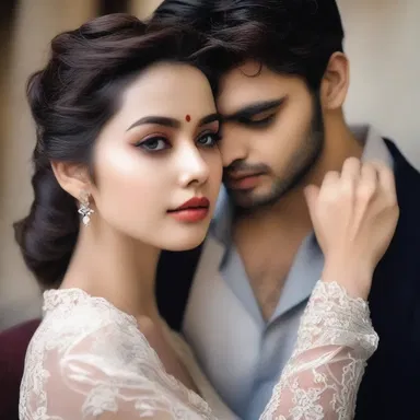 She gazed into his eyes with a supplicatory look, silently asking him to stay and not leave her alone.