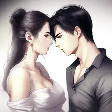 She gazed into his eyes with a supplicatory look, silently asking him to stay and not leave her alone.