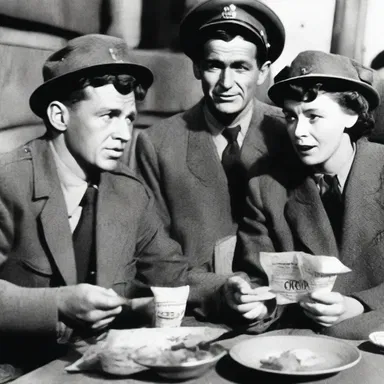 In the movie set during World War II, the characters were shown rationing their food due to scarcity.