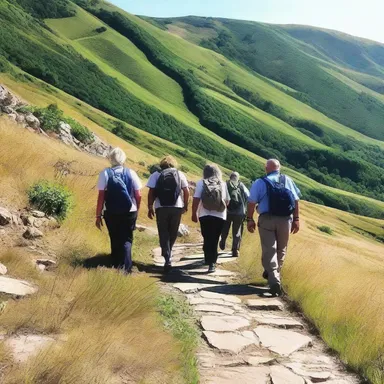 The pilgrimage required walking uphill for several miles as a spiritual journey.