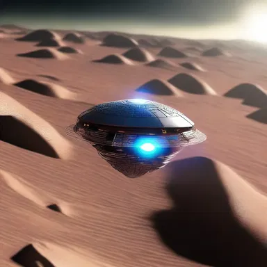 In a distant future, the advanced hoversleds effortlessly traveled uphill using anti-gravity technology.