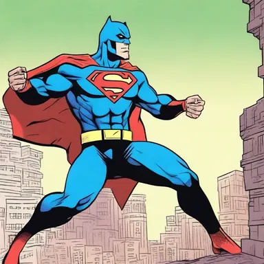 The superhero in the comics climbed uphill to reach the villain's hideout and save the city.