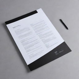 Generate an A4 size bond paper design catering to different occasions showcasing various principles of text design including contrast, repetition, alignment, and proximity for visual elegance and easy understanding.