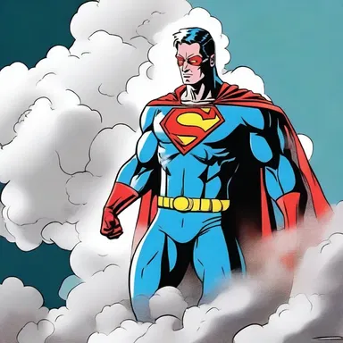 The superhero in the comics used diffusion to disperse a cloud of smoke and disappear from sight.