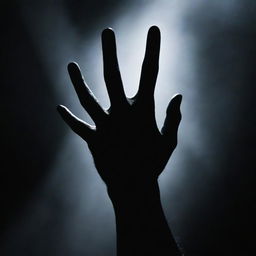 A detailed image of a black hand in a dramatic pose exuding a wicked aura.