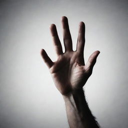 An image of a menacing hand posed in a threatening way.