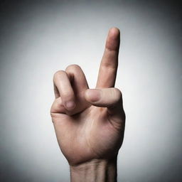 An image of a menacing hand posed in a threatening way.