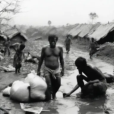 The scarceness of food and supplies in the isolated village created an atmosphere of horror as people struggled to survive.
