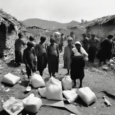 The scarceness of food and supplies in the isolated village created an atmosphere of horror as people struggled to survive.