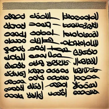 The sacred texts of the religion often use calligraphy where important names are written with descenders to signify their significance.