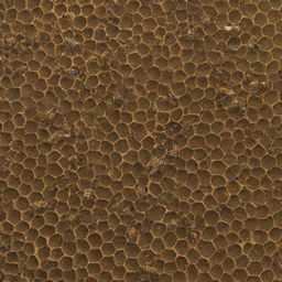 A harmonious scenario where humans live sustainably, deriving their resources from the bee ecosystem with bee-inspired structures and technology.