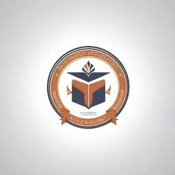 Generate an educational academy logo embodying the visual themes of knowledge, growth, and excellence.