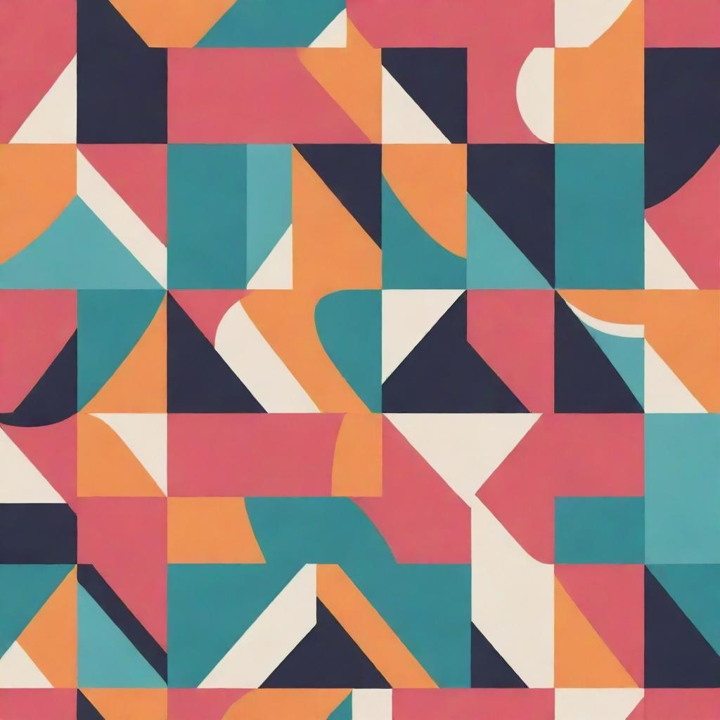 Generate a stylish profile image featuring modern geometric patterns in vibrant, contrasting colors.