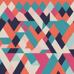 Generate a stylish profile image featuring modern geometric patterns in vibrant, contrasting colors.