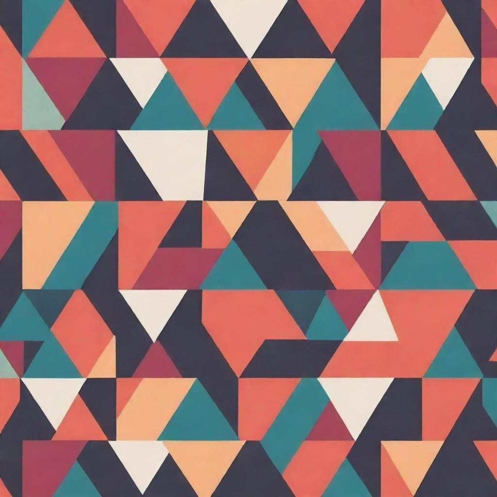 Generate a stylish profile image featuring modern geometric patterns in vibrant, contrasting colors.