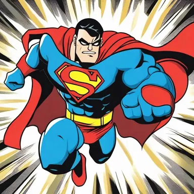 In the cartoon series, the superhero character used his superpower to generate a blast wave to defeat the villain.