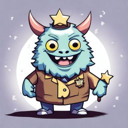 This is a high-quality, fantasy-style digital art image featuring a kind-hearted monster