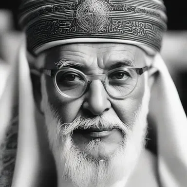 The religious leader wore bifocal lenses as a symbol of their ability to focus on both earthly matters and spiritual matters.