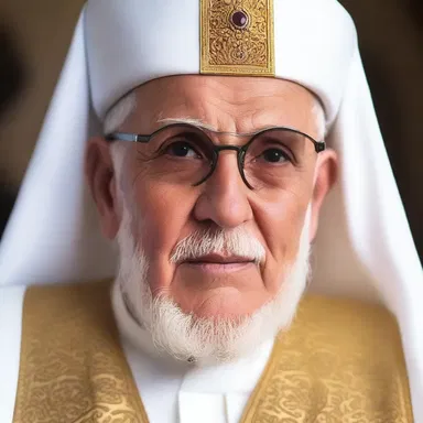 The religious leader wore bifocal lenses as a symbol of their ability to focus on both earthly matters and spiritual matters.