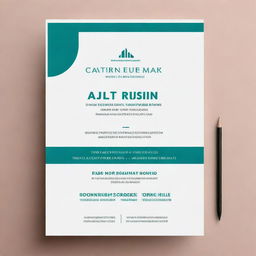 Design a sleek and professional seminar invitation poster. The poster should prominently feature the name 'Calvin' and details about a proposal seminar. Use crisp, clean lines and a sophisticated color palette.