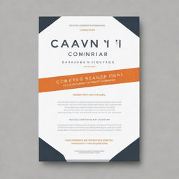 Design a sleek and professional seminar invitation poster. The poster should prominently feature the name 'Calvin' and details about a proposal seminar. Use crisp, clean lines and a sophisticated color palette.