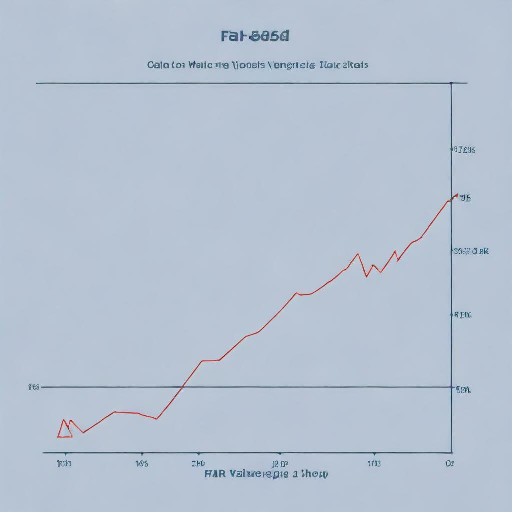 An illustrative graph displaying the concept of 'fair value gap', the divergence between the market price and the intrinsic value of an asset, with fluctuating lines and price points.