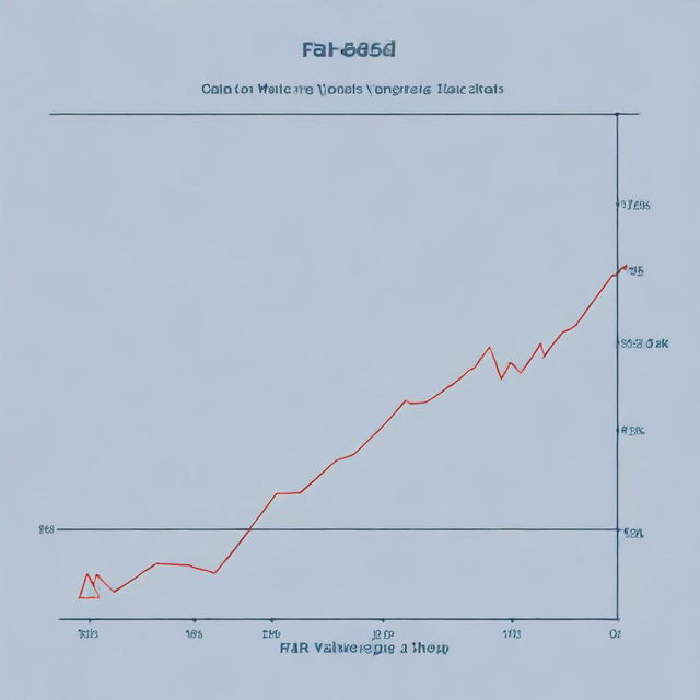 An illustrative graph displaying the concept of 'fair value gap', the divergence between the market price and the intrinsic value of an asset, with fluctuating lines and price points.