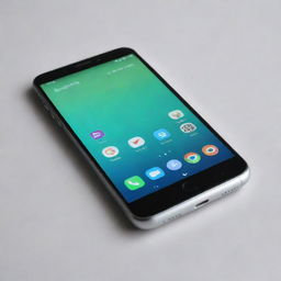 A budget-friendly smartphone priced at 100 dollars, showcasing a modern design, compact size, basic features like camera, screen display, and buttons, in an appealing presentation.