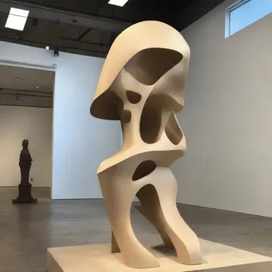 The sculpture had a self-locking mechanism that made it stay upright when the pieces were assembled.