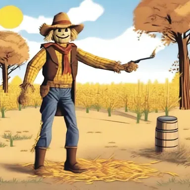 Why did the scarecrow bring a shooting iron to the party? In case he needed to make any 'corn-y' jokes!