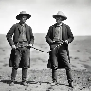 During the American Wild West, cowboys relied on their shooting irons for protection and survival on the dangerous frontier.