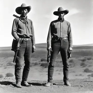 During the American Wild West, cowboys relied on their shooting irons for protection and survival on the dangerous frontier.