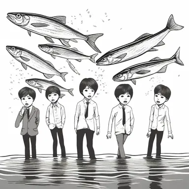 In the horror movie, a school of mackerel mysteriously disappears, causing panic among the characters.