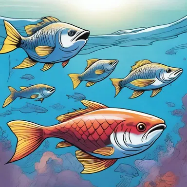 In the comic book series, a group of superhero mackerels with unique powers protect the underwater kingdom from evil forces.