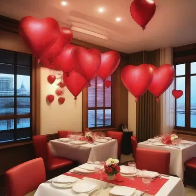 The meretricious decorations at the restaurant created a romantic atmosphere for couples on Valentine's Day.