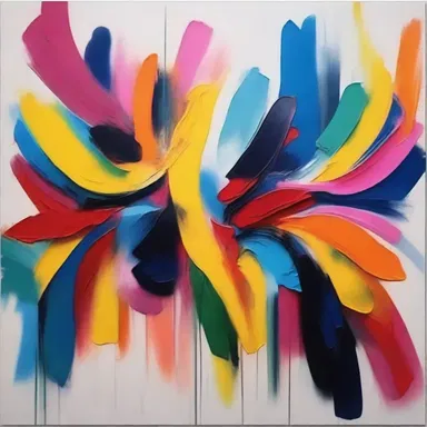The abstract painting caught everyone's attention with its meretricious combination of vibrant colors and bold brushstrokes.