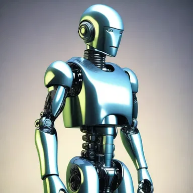 The meretricious android appeared almost human, with its perfect features and artificial charm.