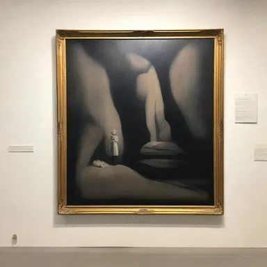 The artist's painting included a small caveat in the corner, symbolizing the hidden meaning behind the artwork.